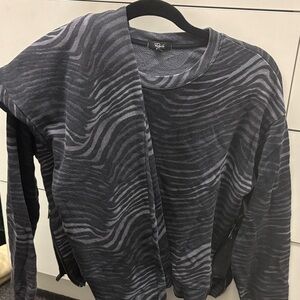 Rails Charcoal Patterned Knit Sweatshirt w/zipper sides and Sweats - SOLD AS SET